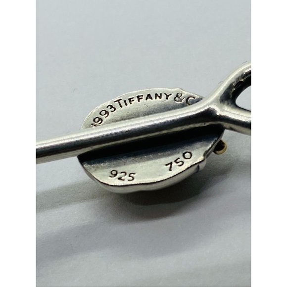 Tiffany & Co. Sterling Silver 18K Yellow Gold Scarab Hook & Eye Bracelet - Picture 5 of 9